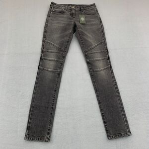 Eleventy Jeans Womens Size 25 Moto Gray Stretch Charcoal Inseam 30.5"
